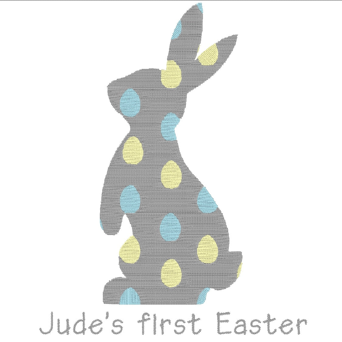 Embroidered Easter bunny baby grow