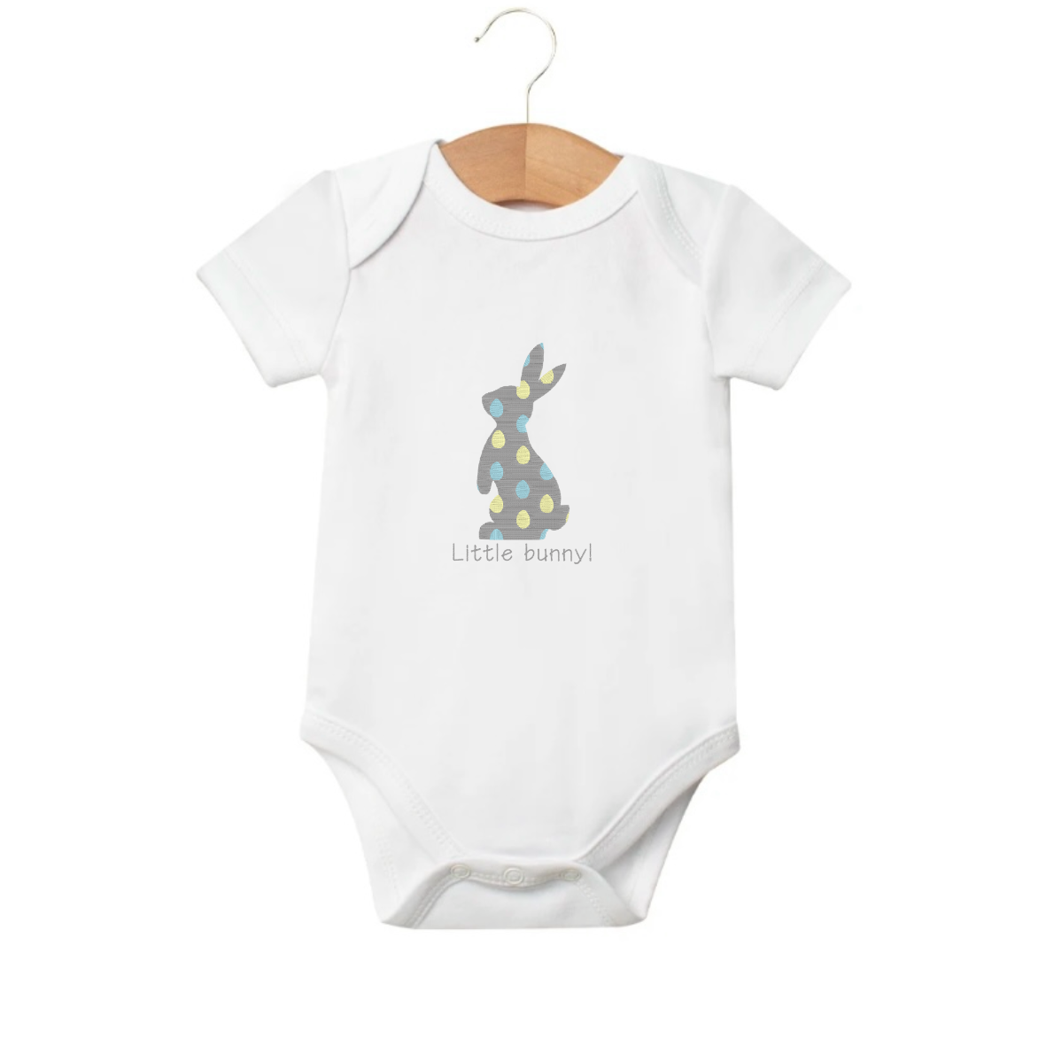 Embroidered Easter bunny baby grow