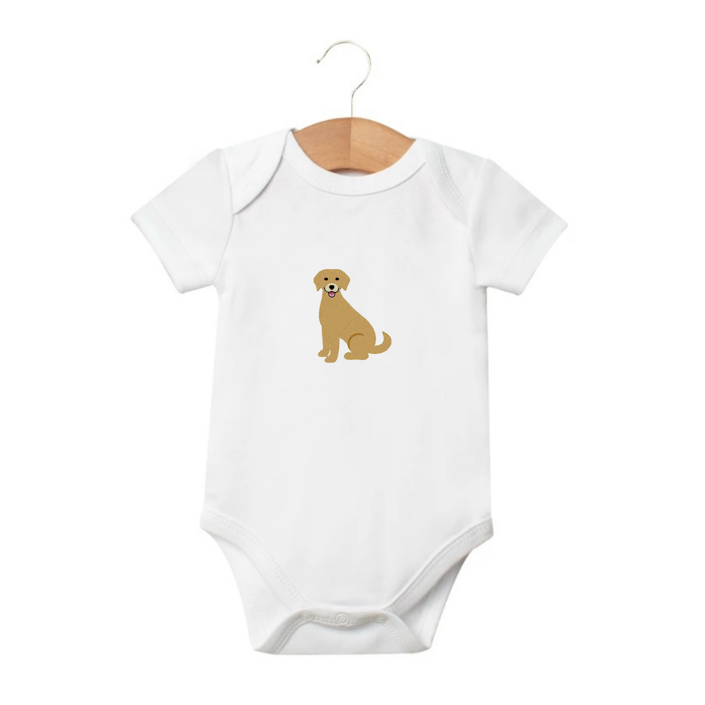 Labrador embroidered custom babygrow